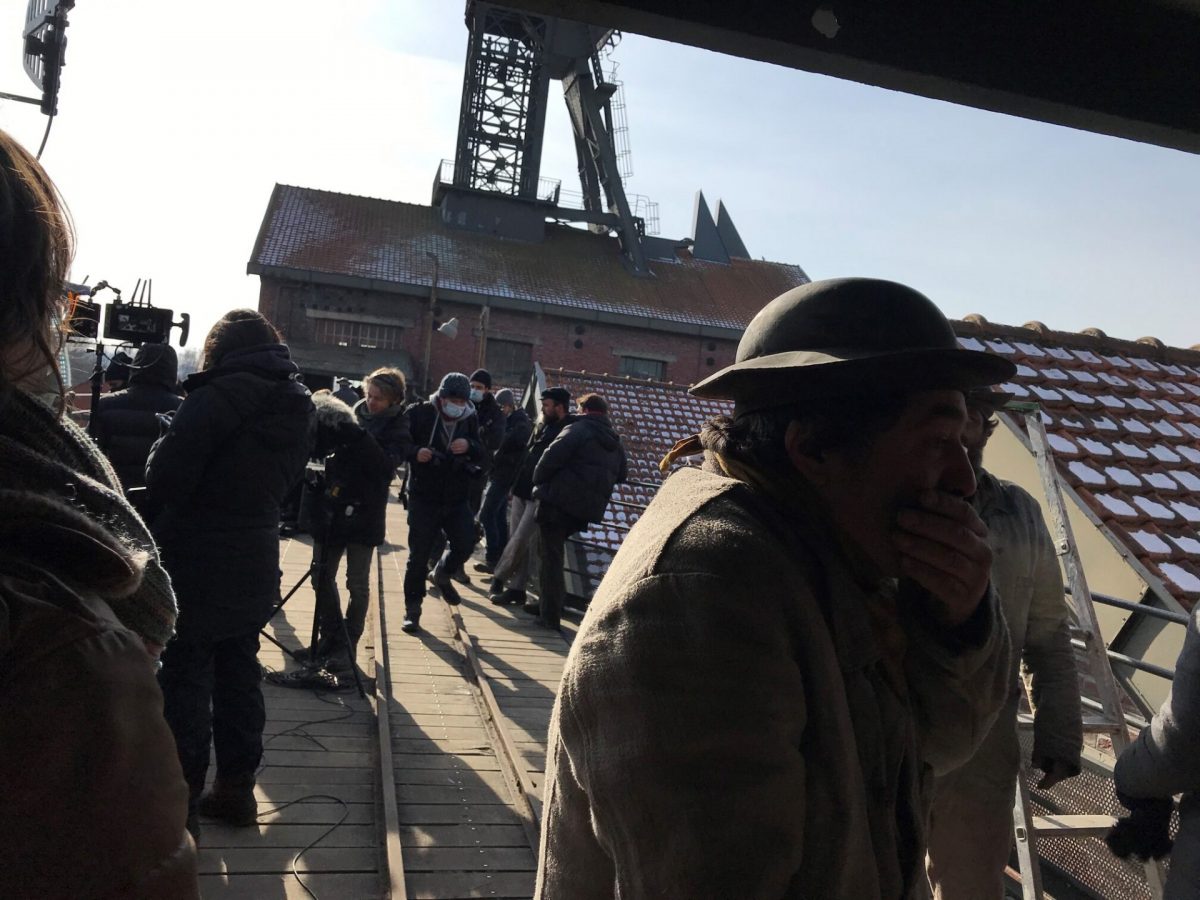 tournage germinal passerelle extérieure scène