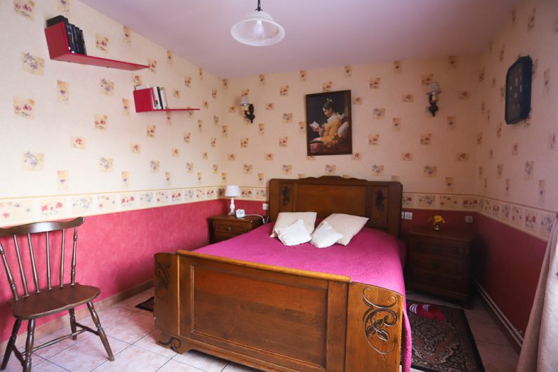 La chambre rose du gîte XL.